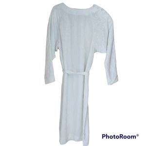 Vintage MS. Chaus Dress Formal Wedding White Rose Floral Shoulder Pads Size 10